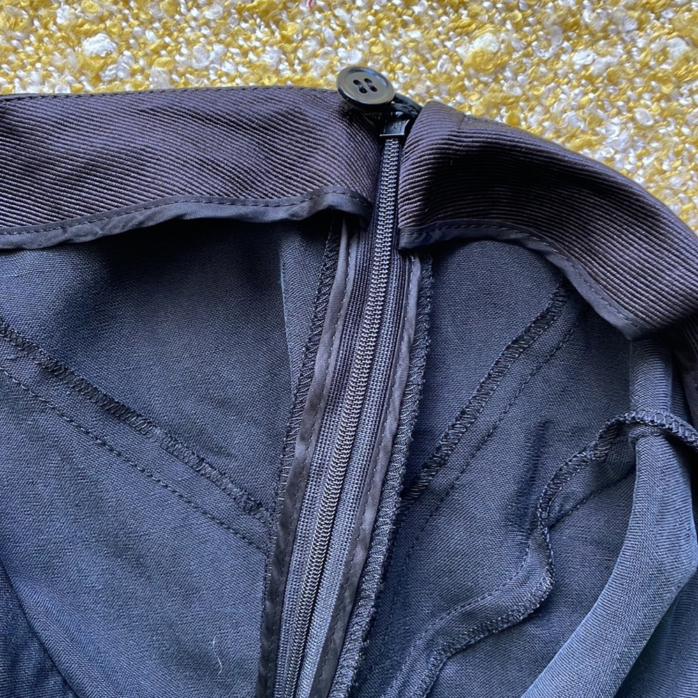 Black Silk Armani Pants Giorgio Armani Silk Dress Pants w/ Zip Closure - Picture 9 of 12